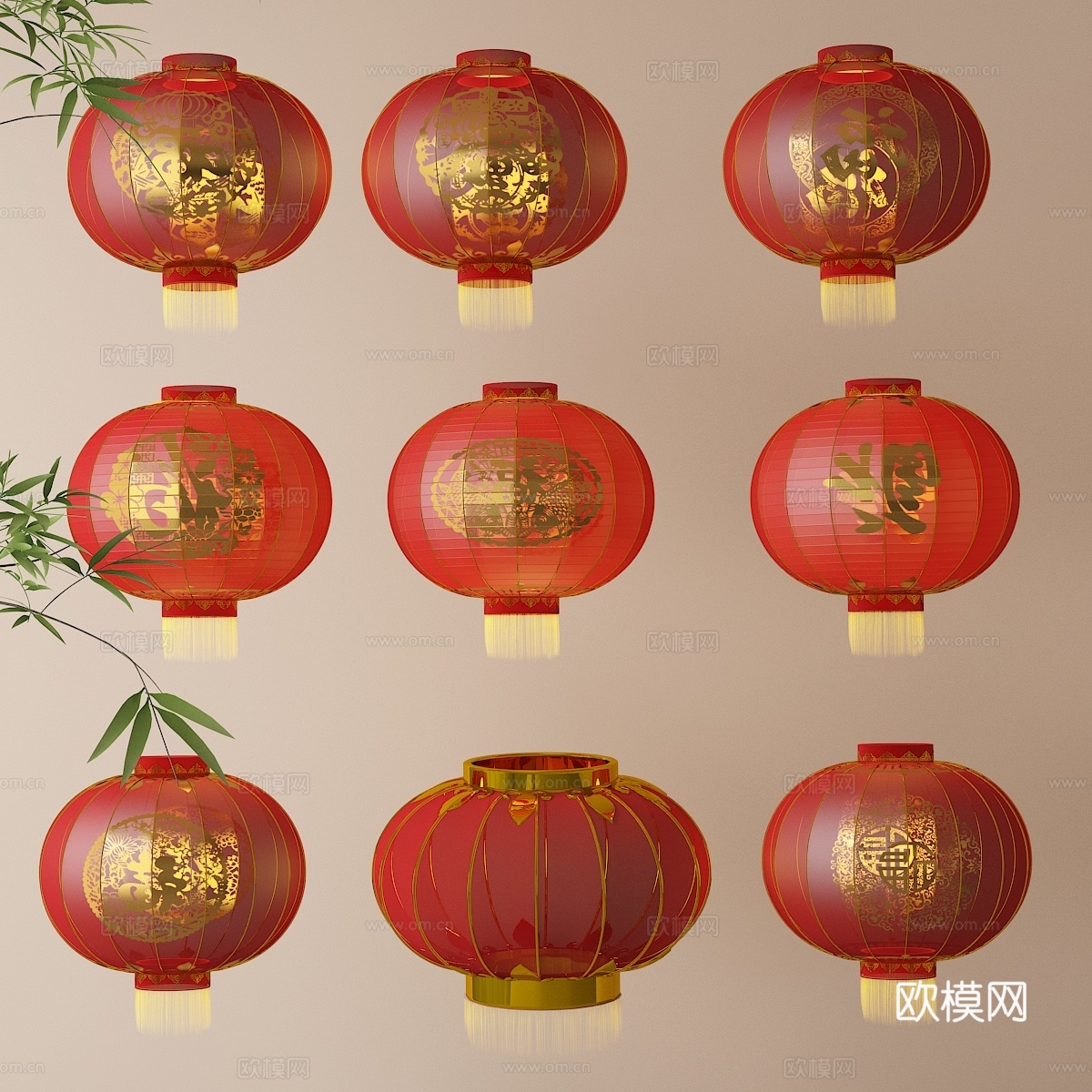 灯笼su模型