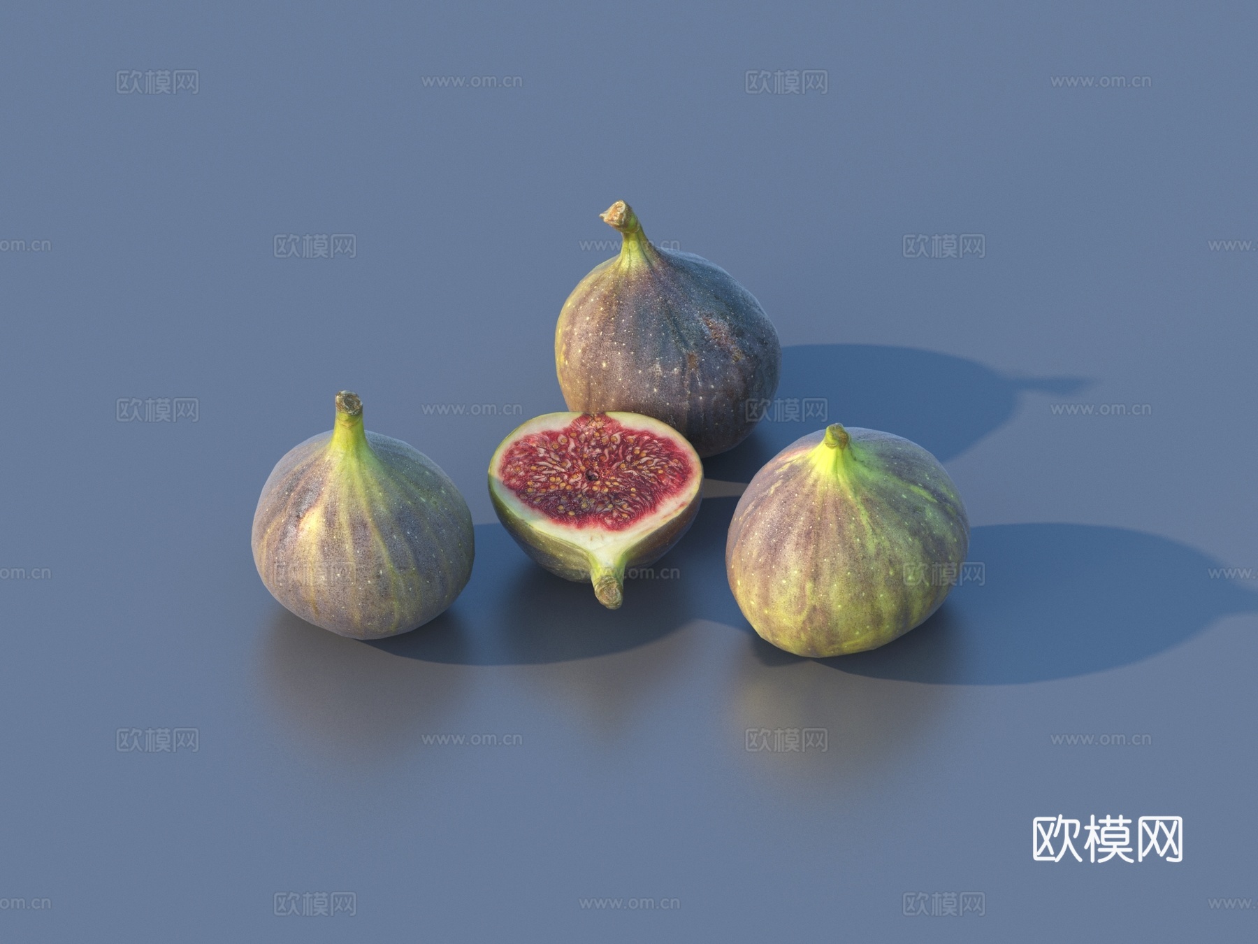 无花果 水果3d模型