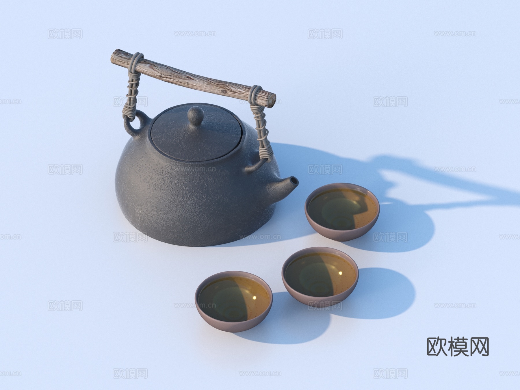 茶水 茶具 茶壶 茶杯3d模型