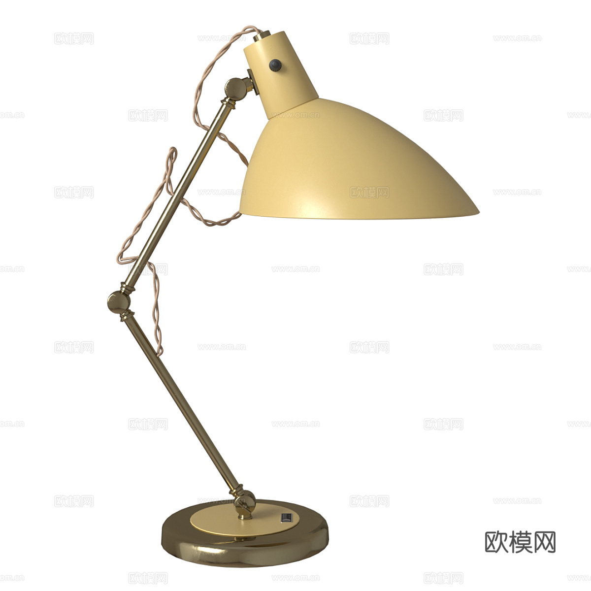 现代轻奢北欧金属台灯3d模型