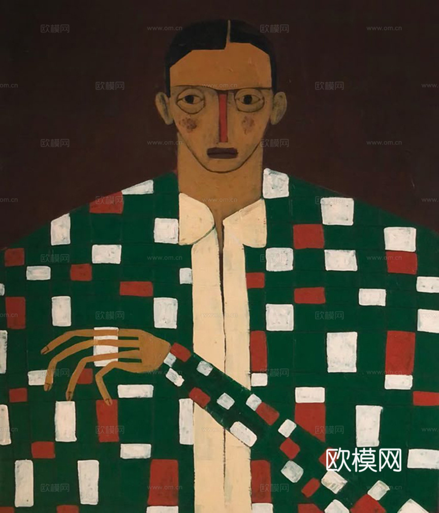 中古风挂画 人物挂画  水彩挂画