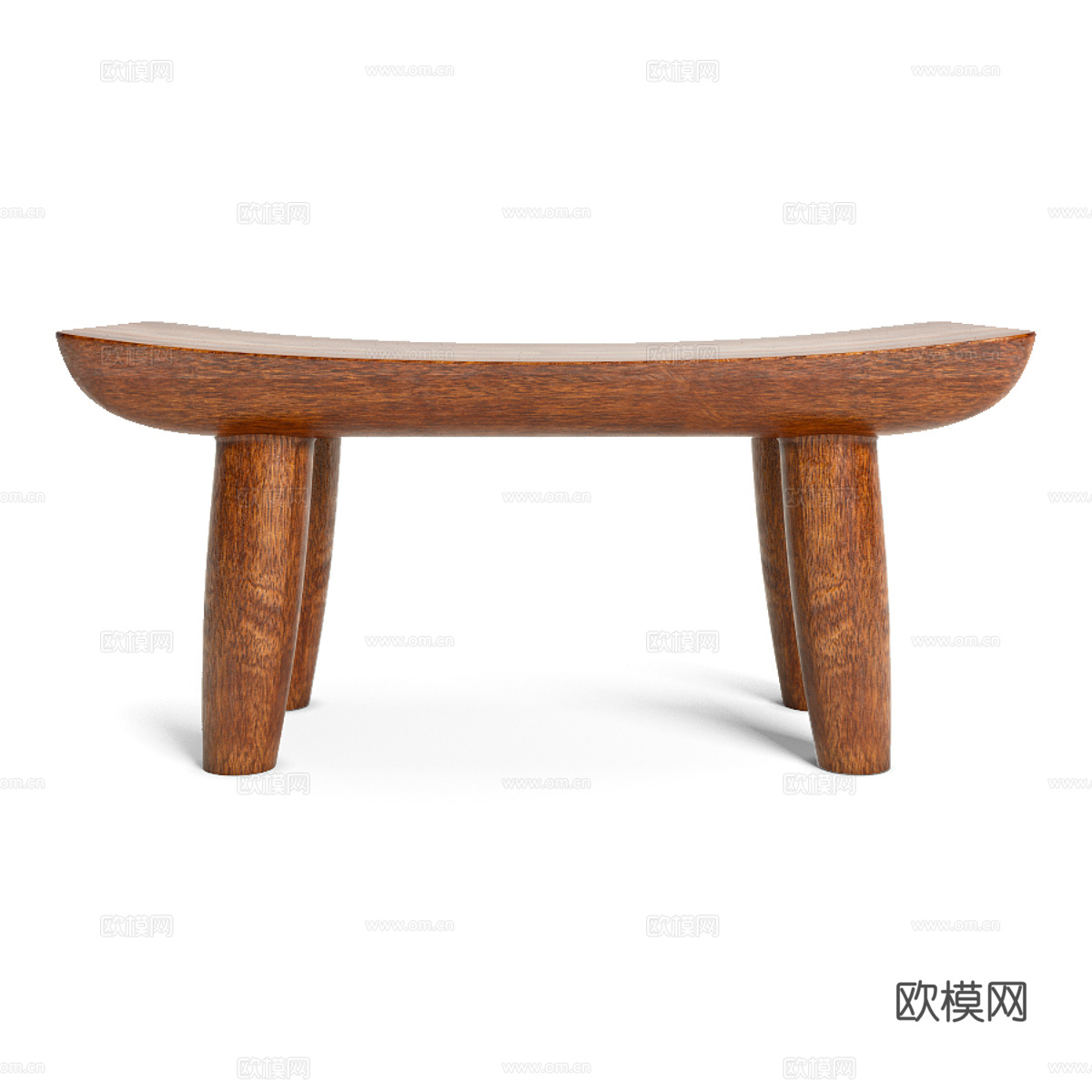 新中式原木风木凳3d模型
