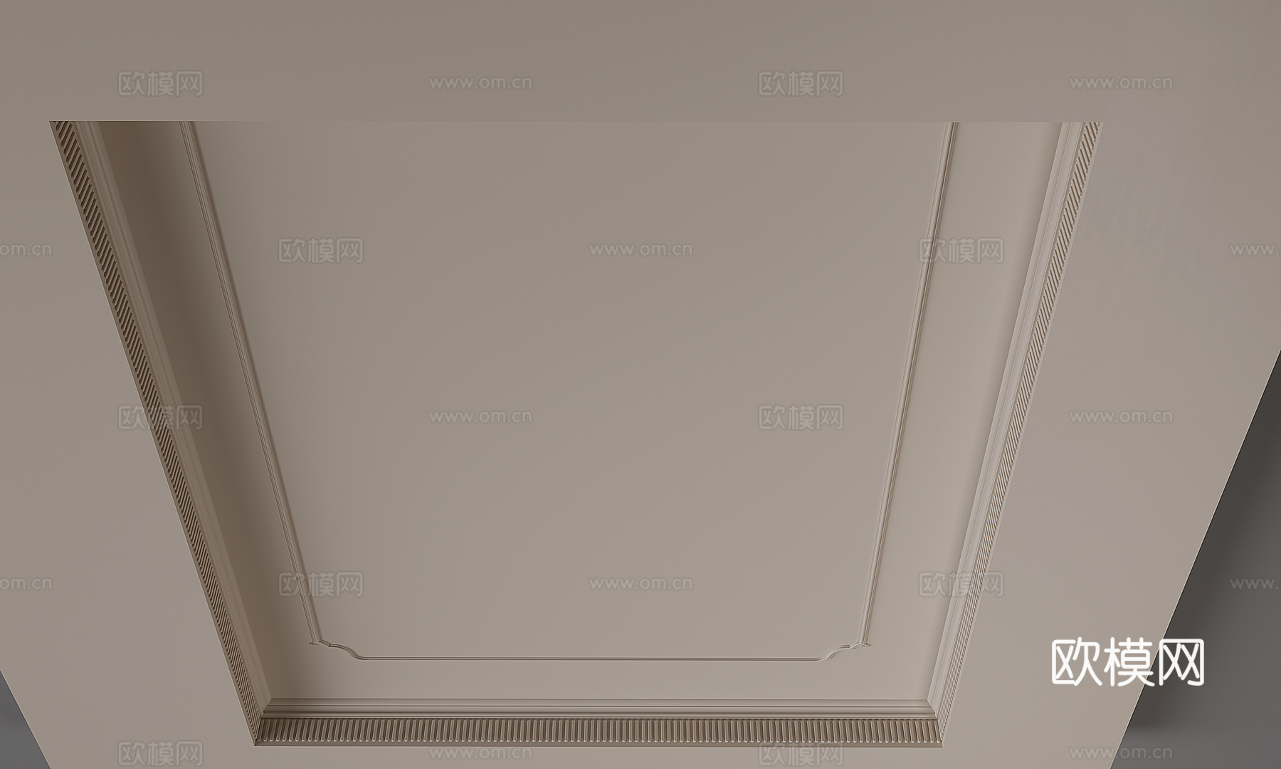 法式奶油天花吊顶3d模型
