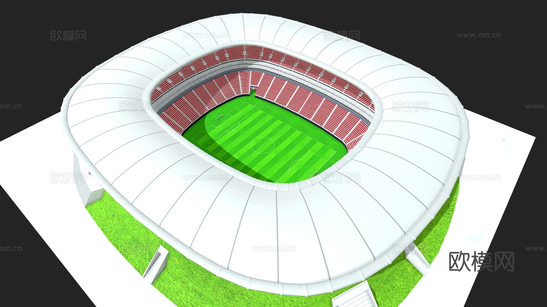 现代体育建筑 露天体育场 体育场馆 足球场 体育中心3d模型