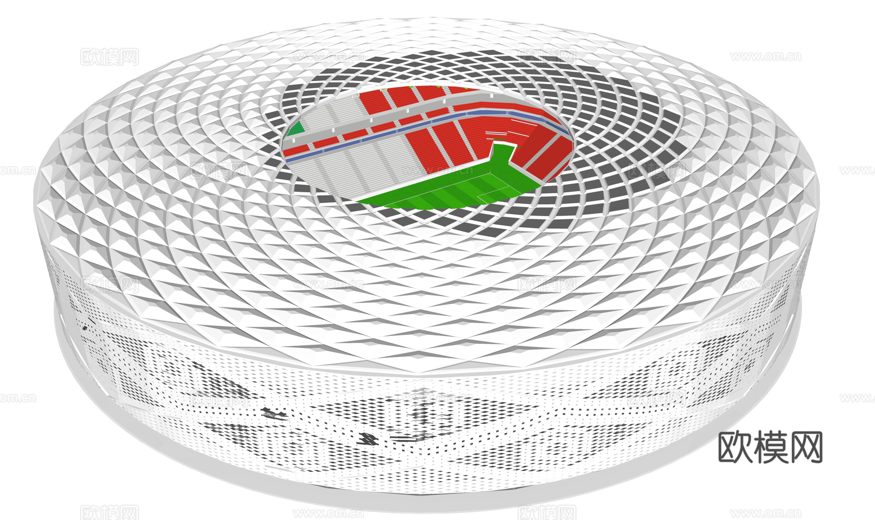 现代体育建筑 露天体育场 体育场馆 足球场 体育中心3d模型