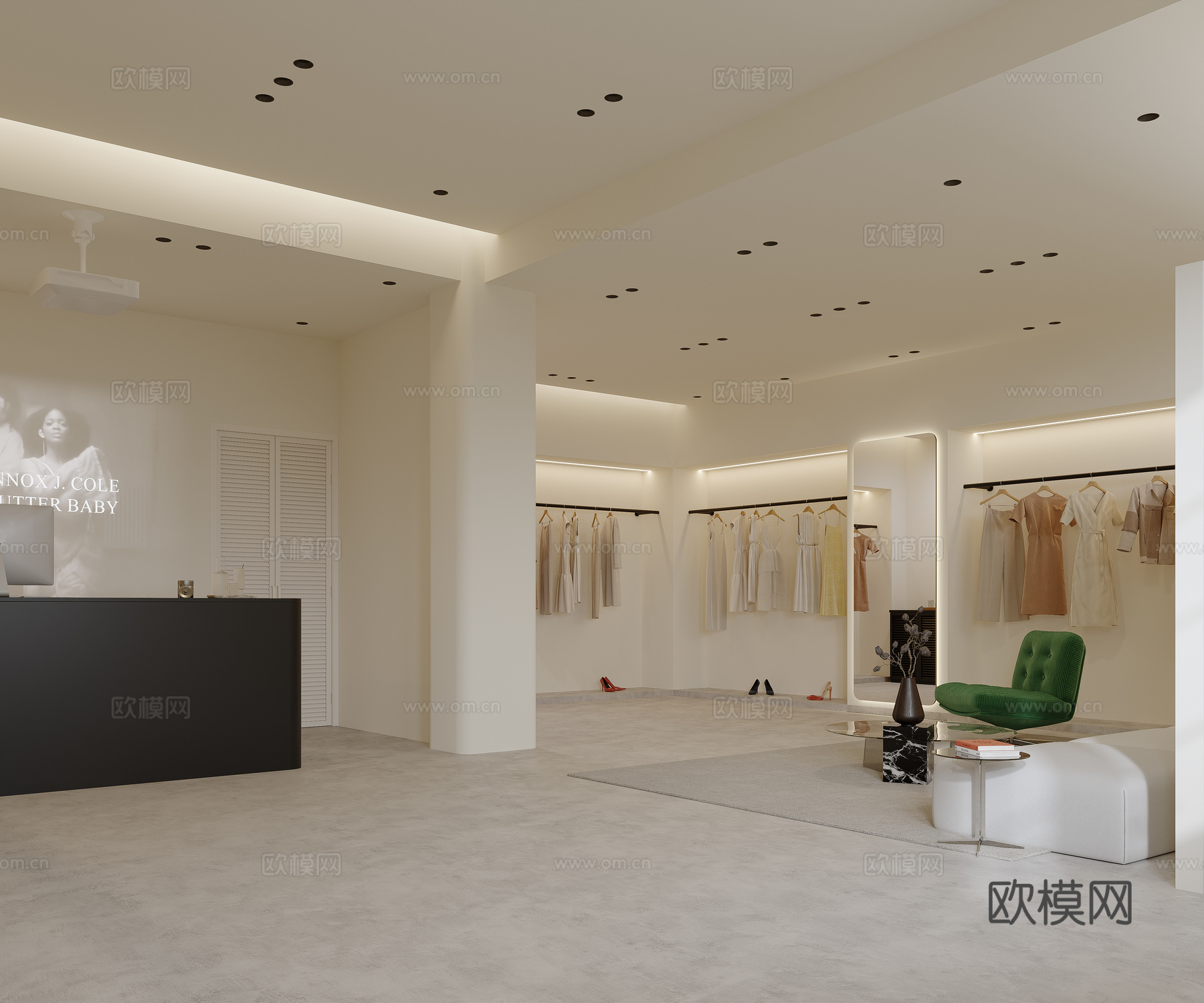 现代服装店3d模型