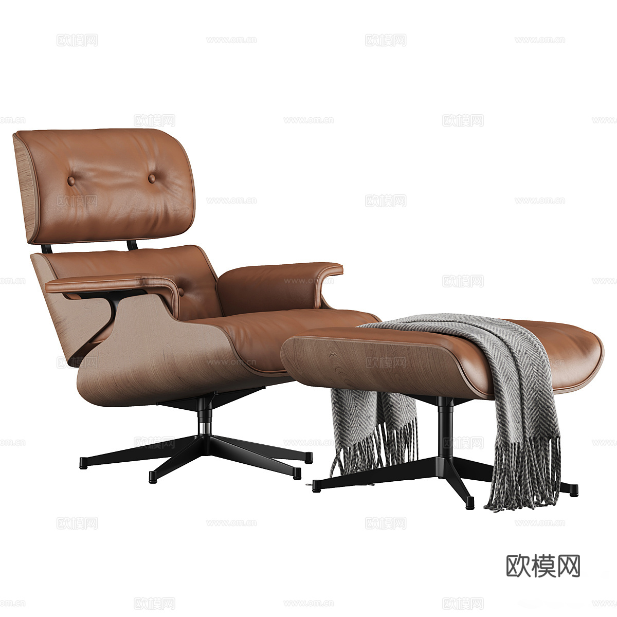 现代意式 Eames 休闲椅3d模型