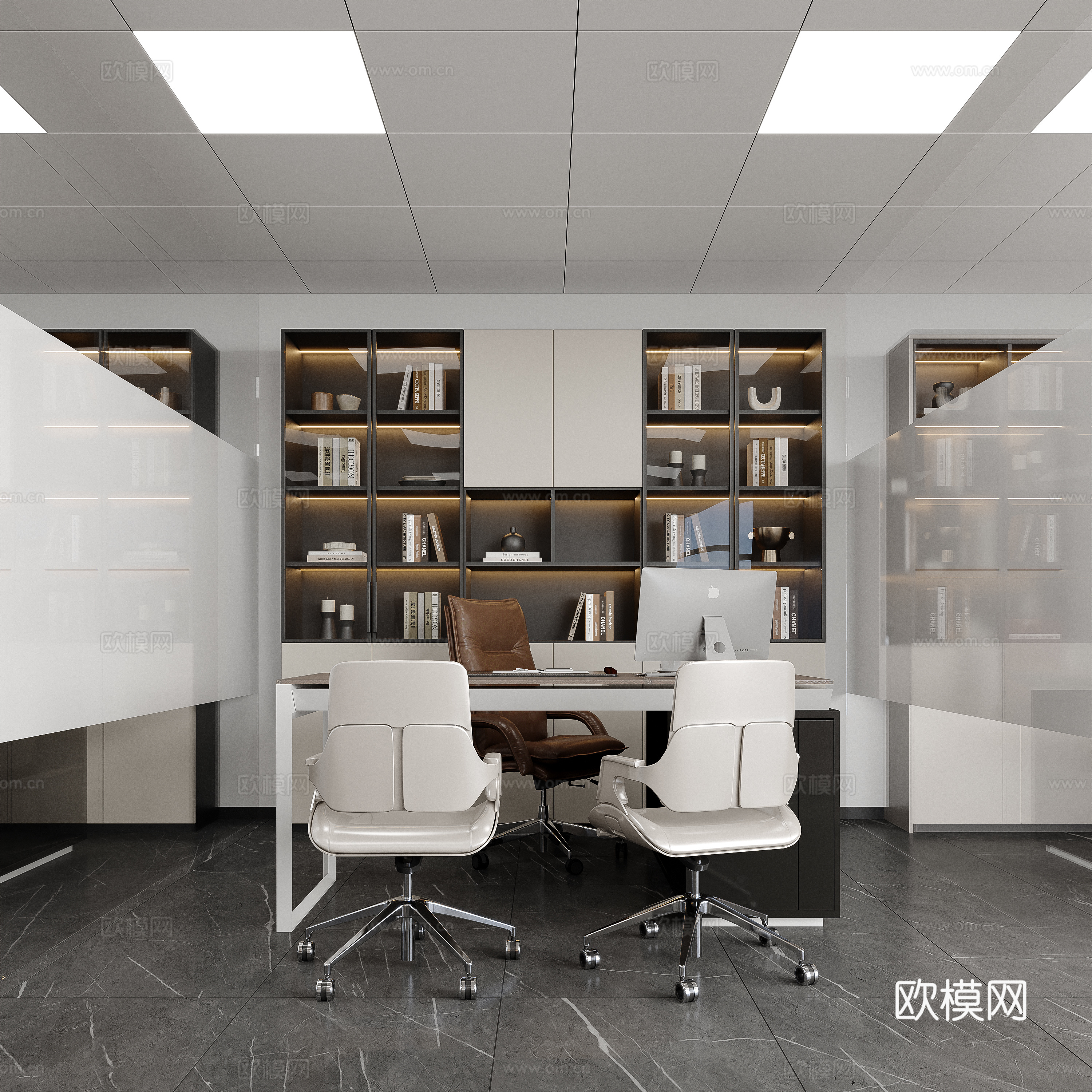 现代办公室经理室3d模型
