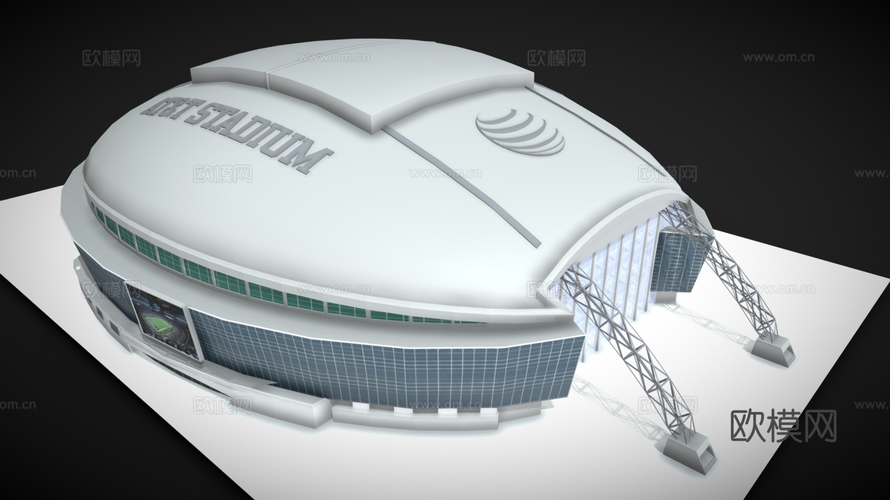 现代体育建筑 露天体育场 封闭体育馆 体育中心 足球场 体育3d模型