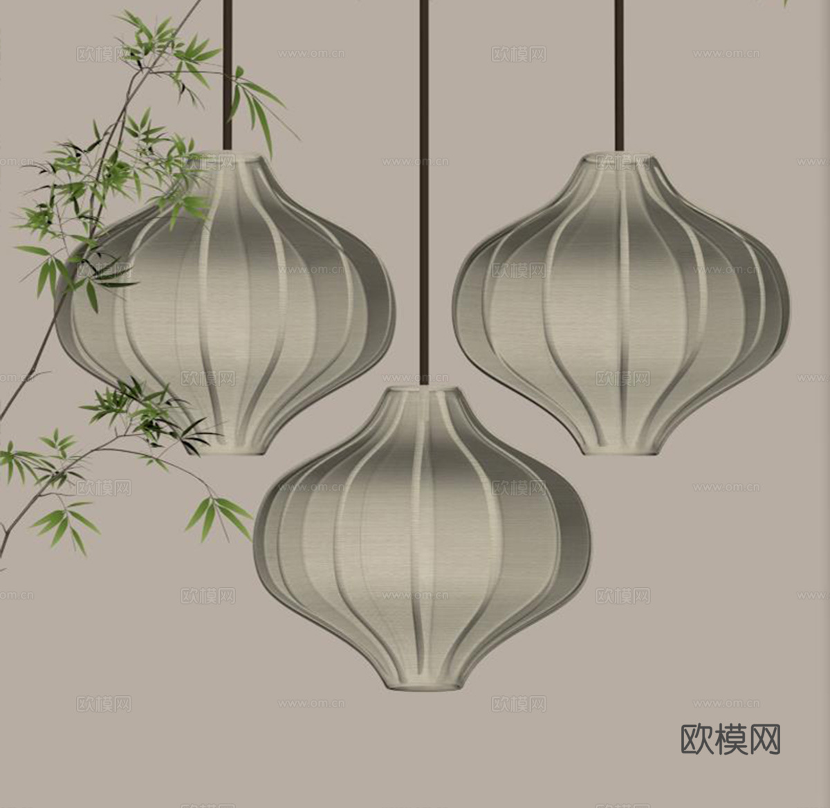 灯笼吊灯su模型