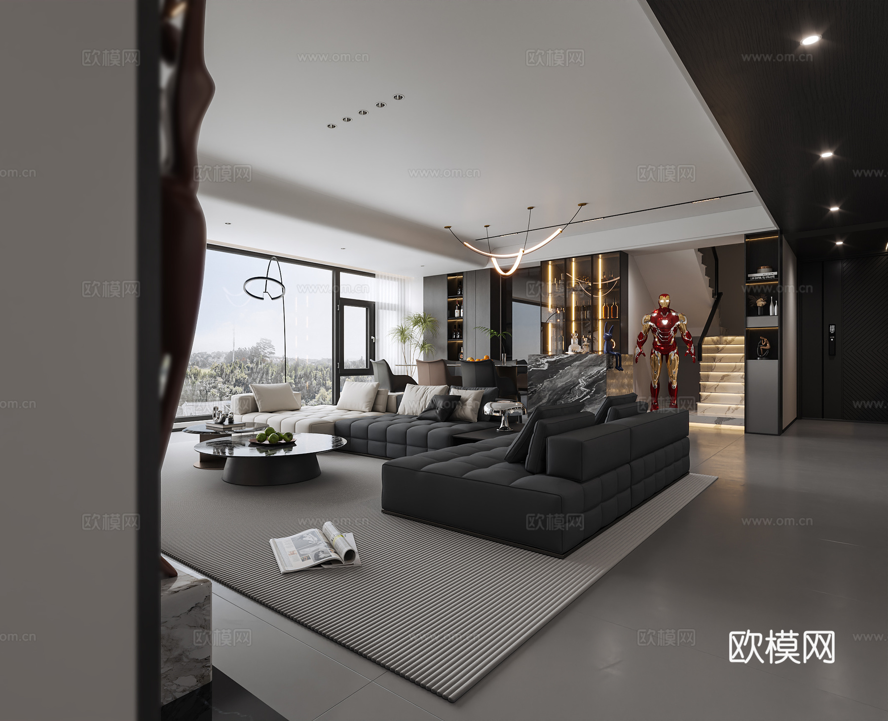 意式  轻奢3d模型