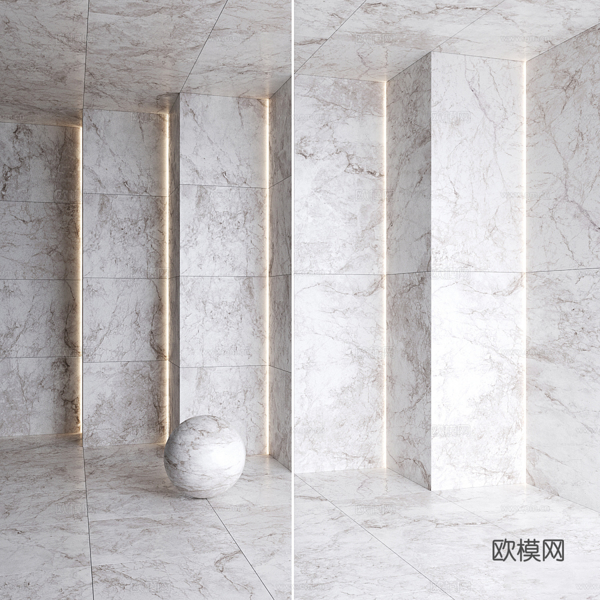 现代石材 大理石 岩板 洞石 奢石 PU石材3d模型