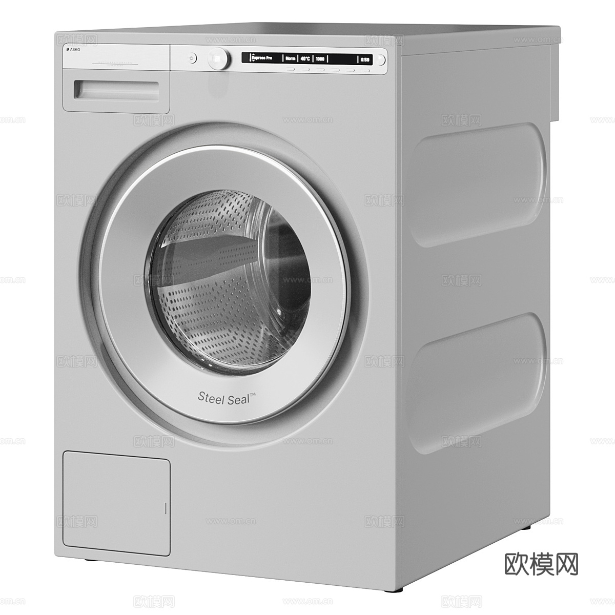 现代意式极简 Asko 洗衣机 烘干机 烘干柜3d模型