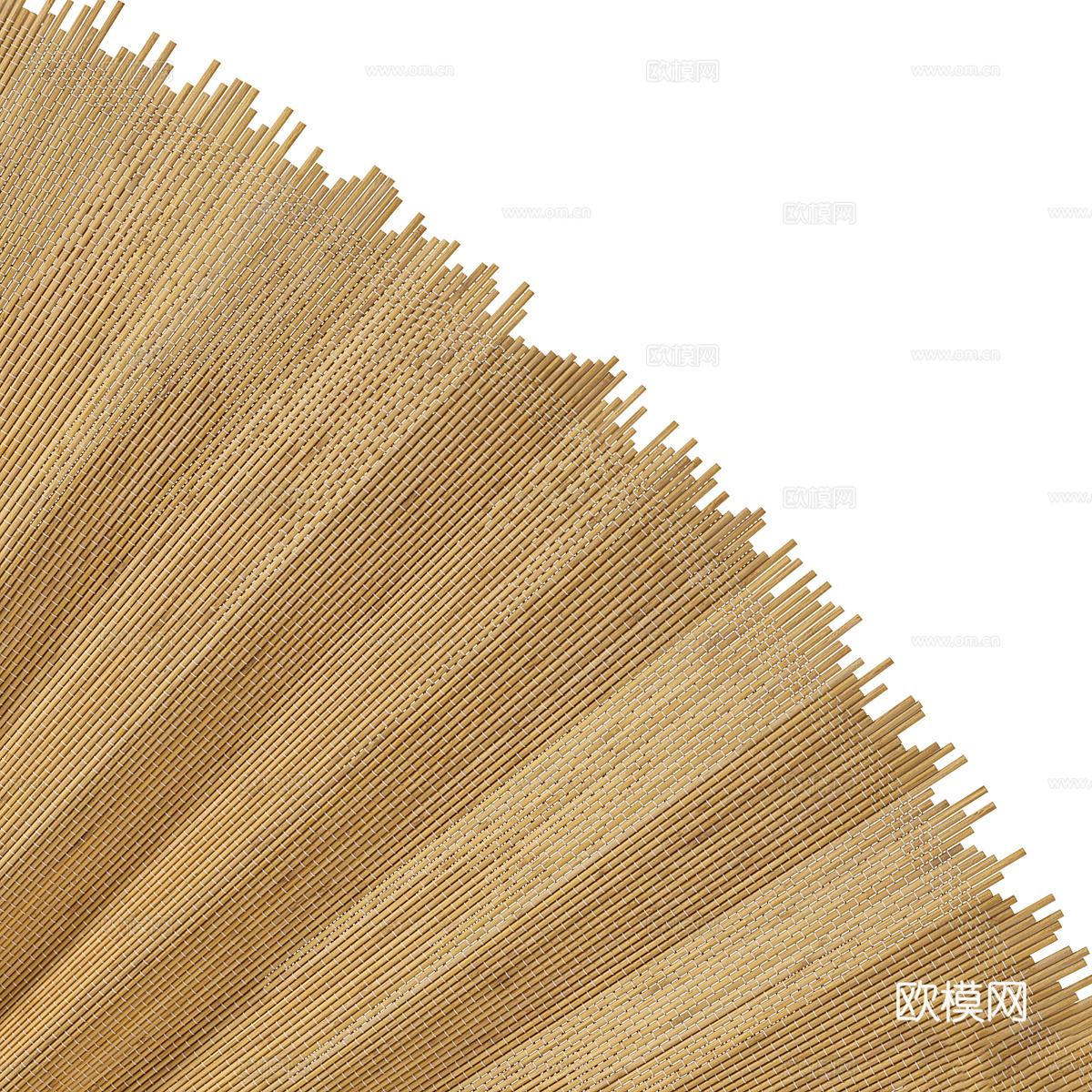 新中式侘寂竹扇 扇子3d模型