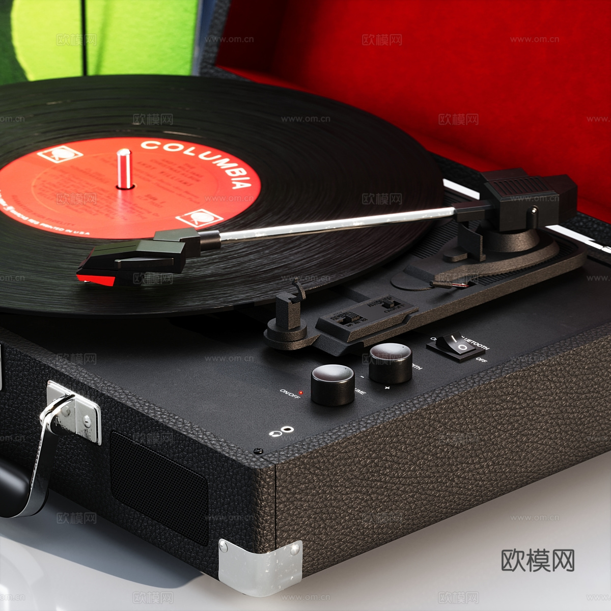 现代意式唱片机 电唱机3d模型