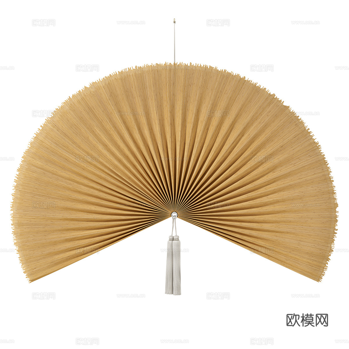 新中式侘寂竹扇 扇子3d模型