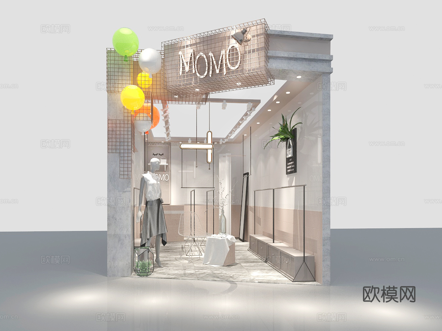 服装买手店3d模型下载