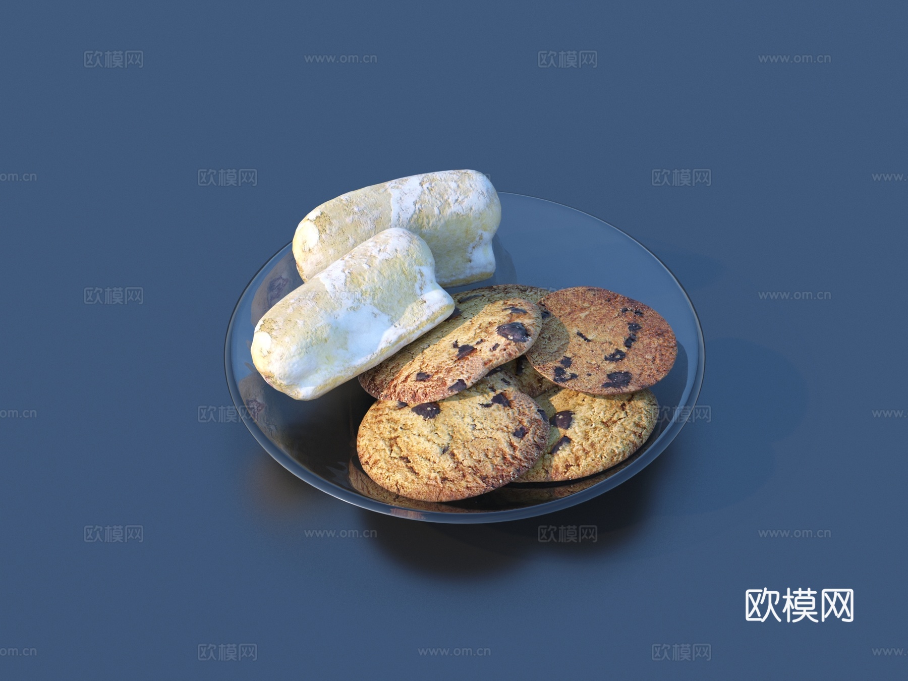 面包 甜点 饼干 大饼 烘焙蛋糕3d模型