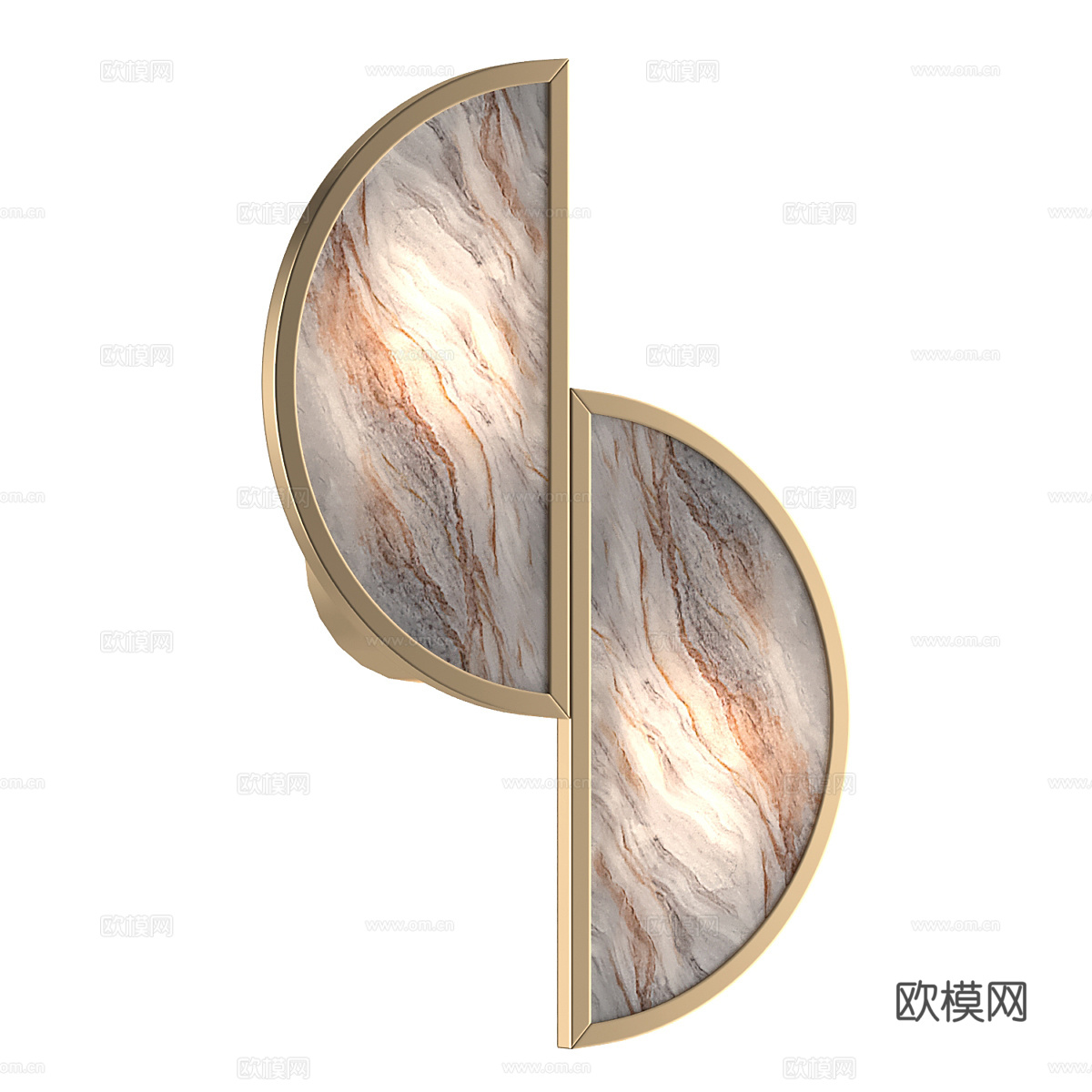 新中式轻奢装饰壁灯3d模型