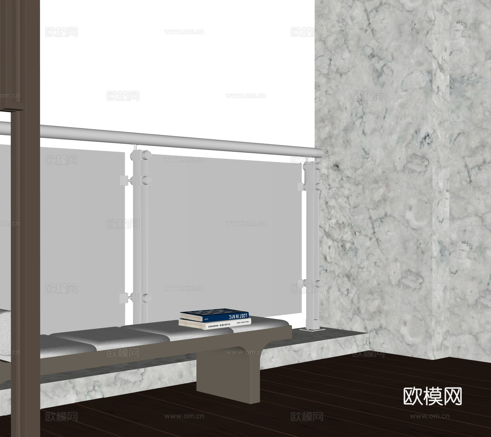 现代阳台su模型