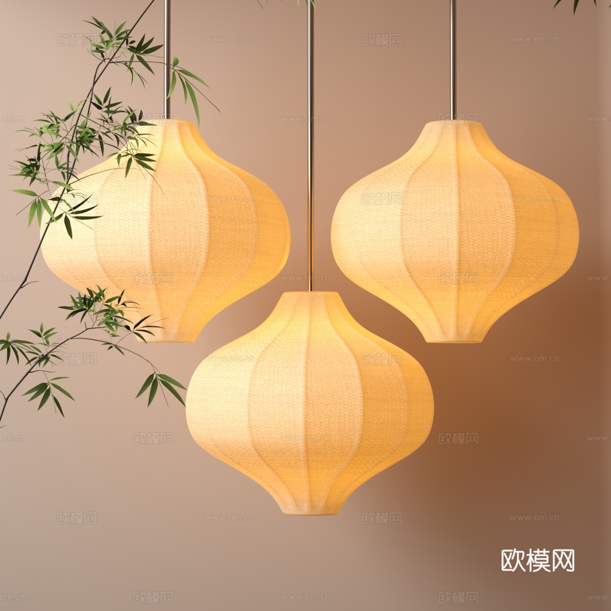 灯笼吊灯su模型