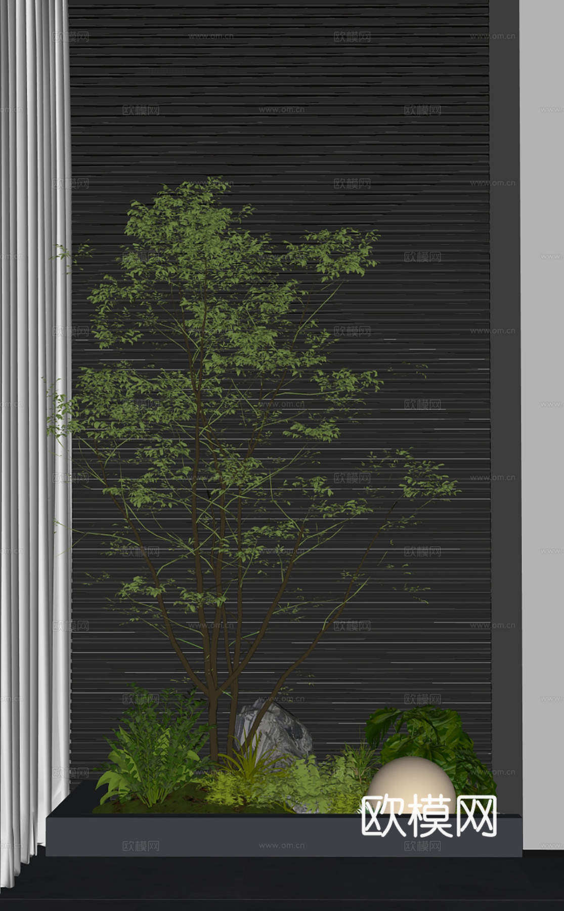 现代造景 植物绿植 景观su模型