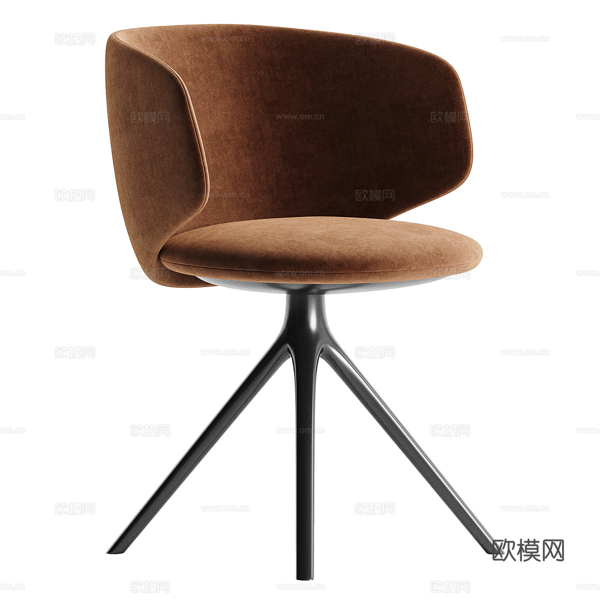 现代意式轻奢餐桌椅组合3d模型