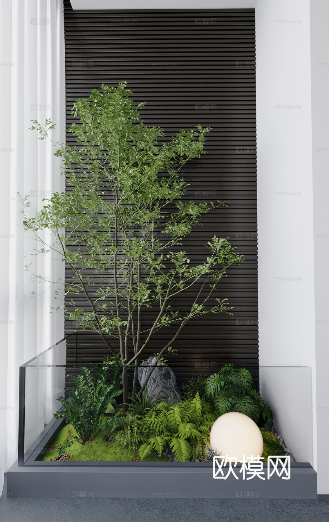 现代造景 植物绿植 景观su模型