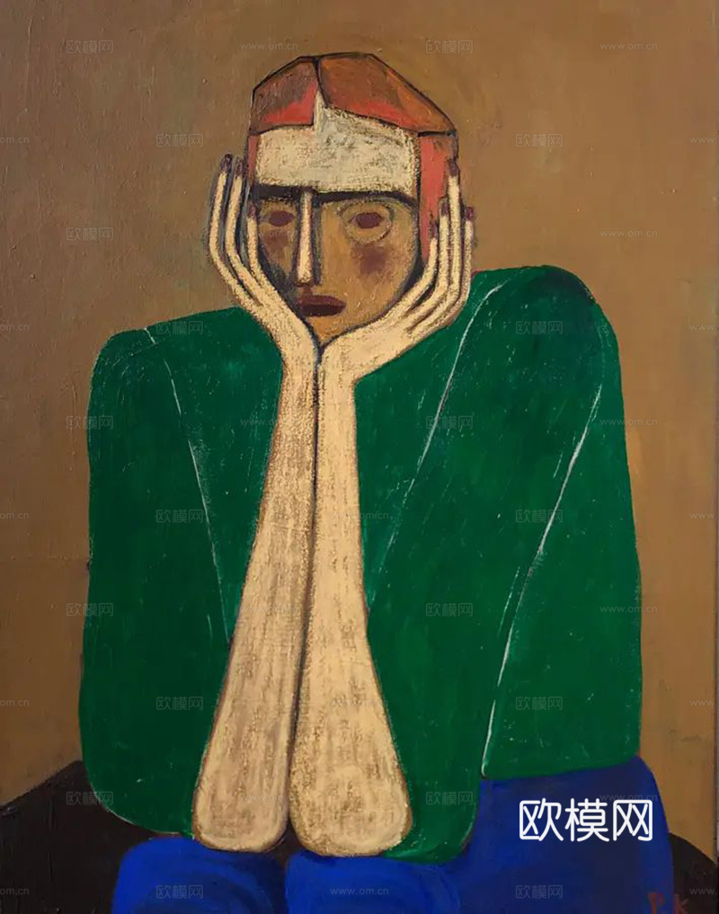 中古风挂画 人物挂画  水彩挂画