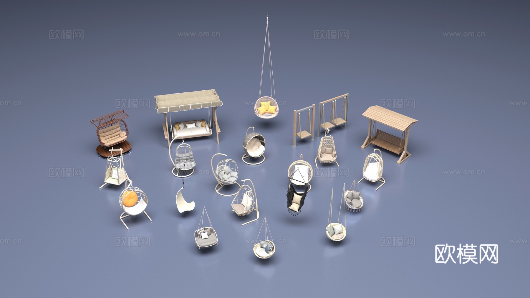 休闲床3d模型