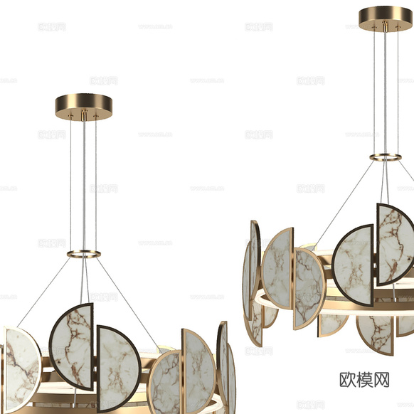 現(xiàn)代簡(jiǎn)約輕奢吊燈 吊燈 簡(jiǎn)約吊燈 大理石吊燈 燈3d模型下載