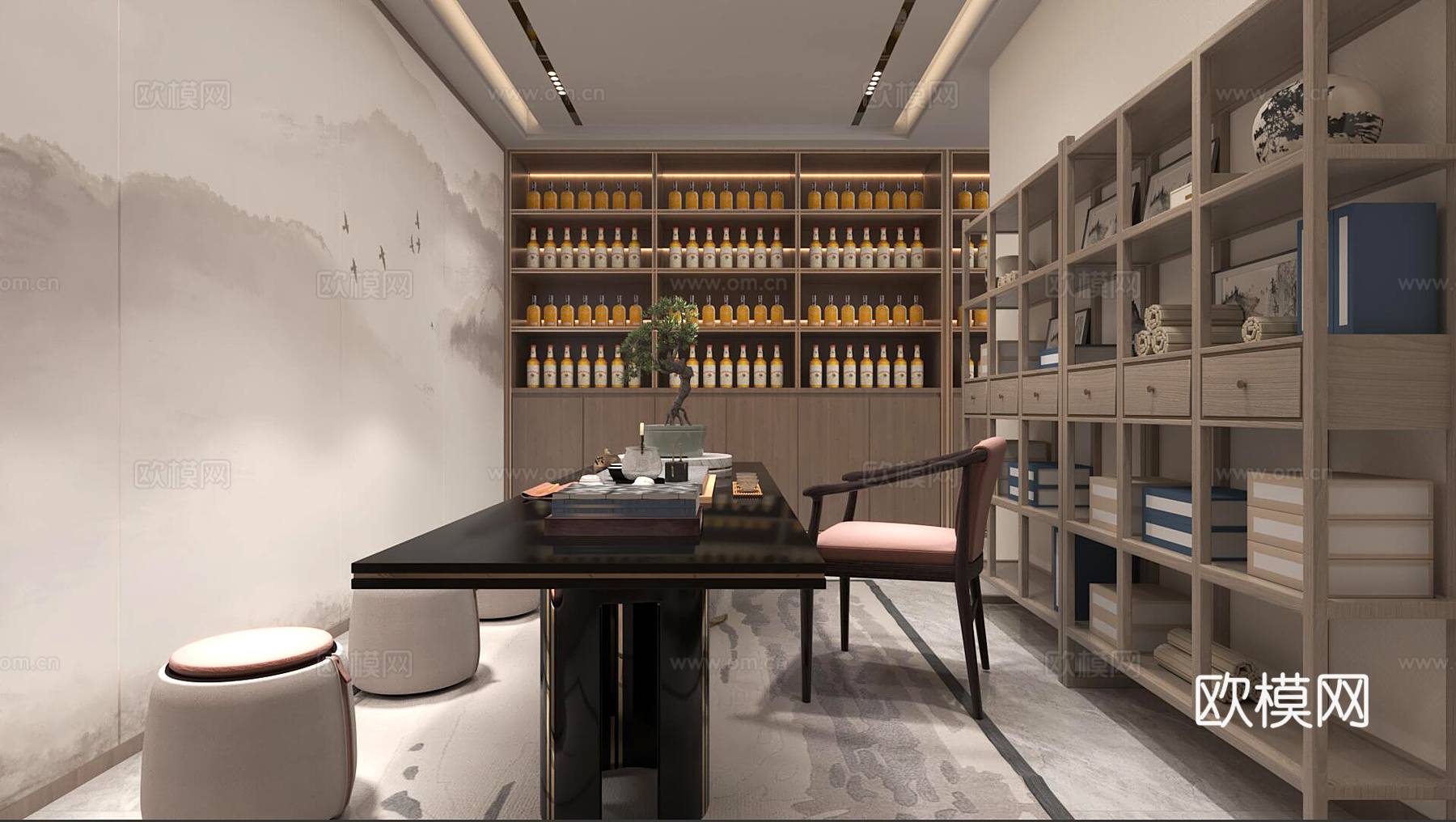 烟酒店3d模型