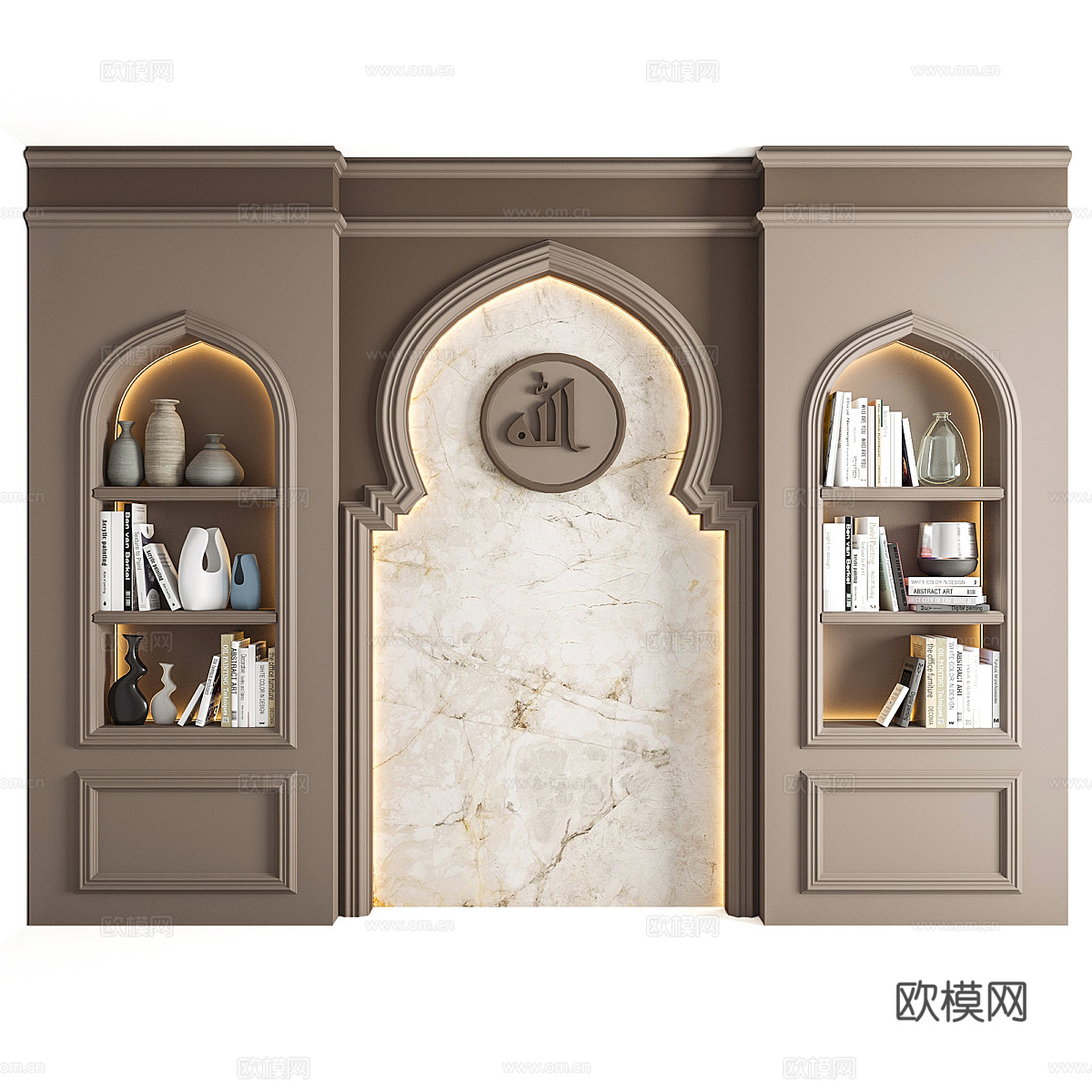 穆斯林风格装饰背景墙3d模型