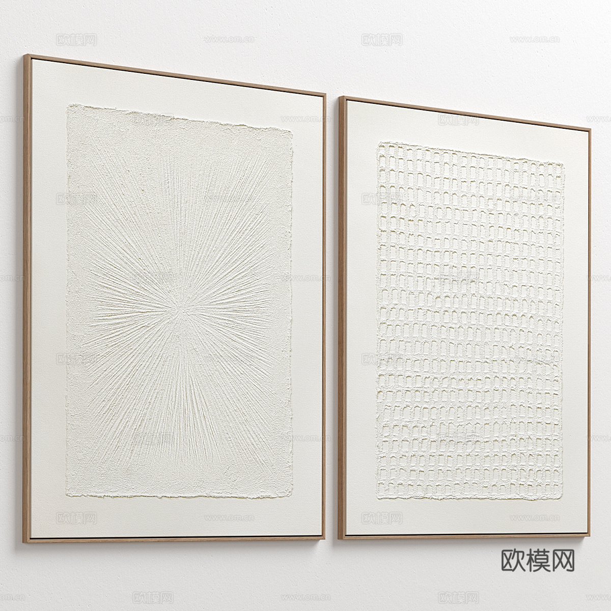 新中式侘寂装饰挂画3d模型