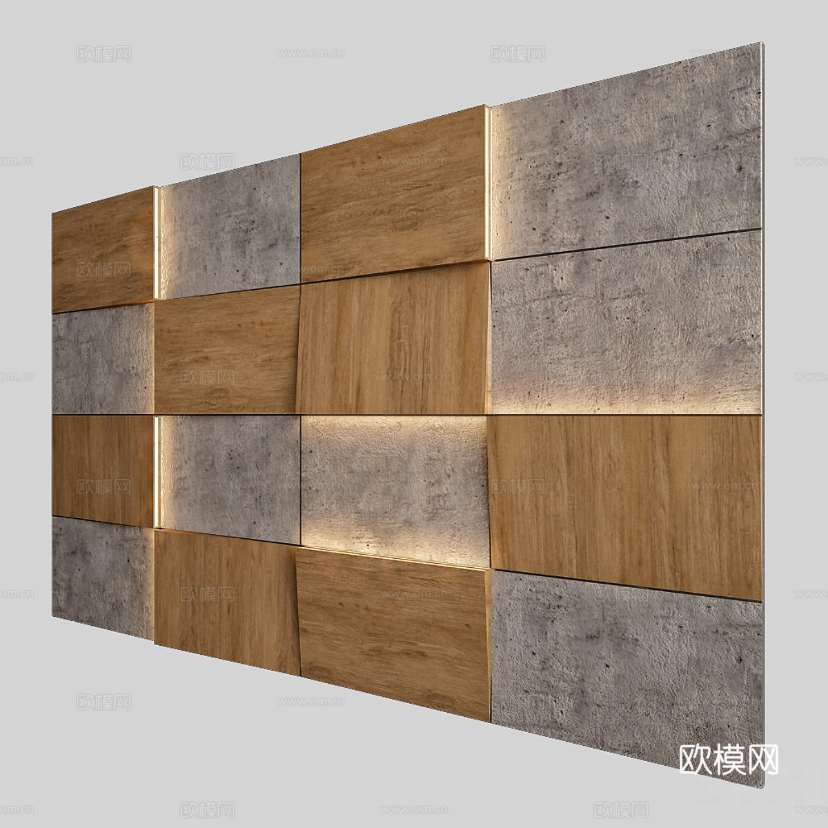 现代意式背景墙3d模型