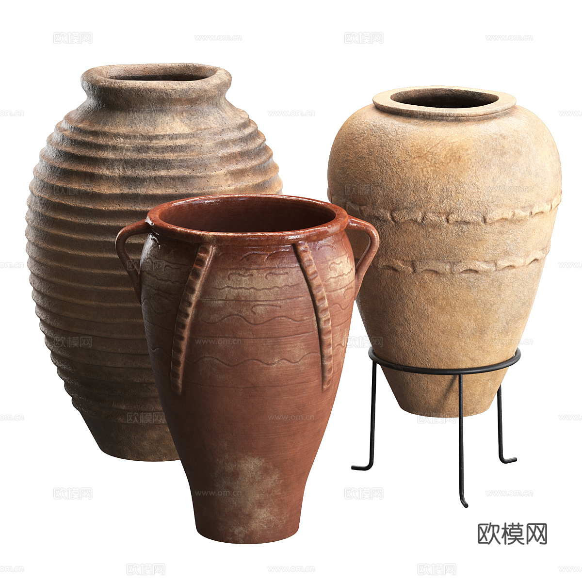 新中式侘寂陶罐 花瓶3d模型