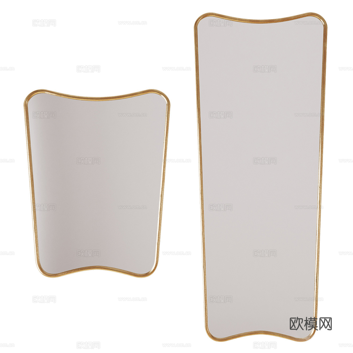 现代轻奢装饰镜子3d模型