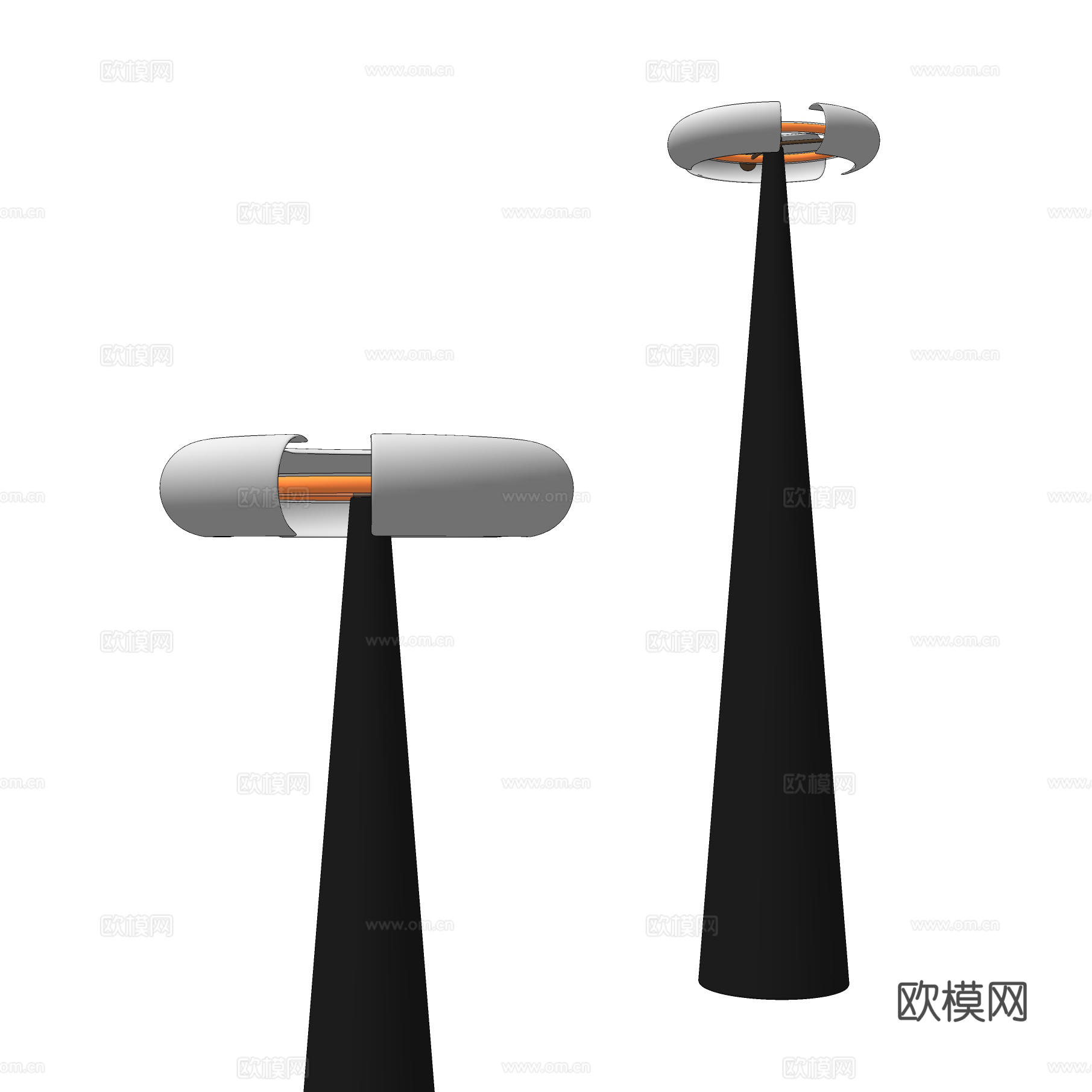 中古风落地灯su模型
