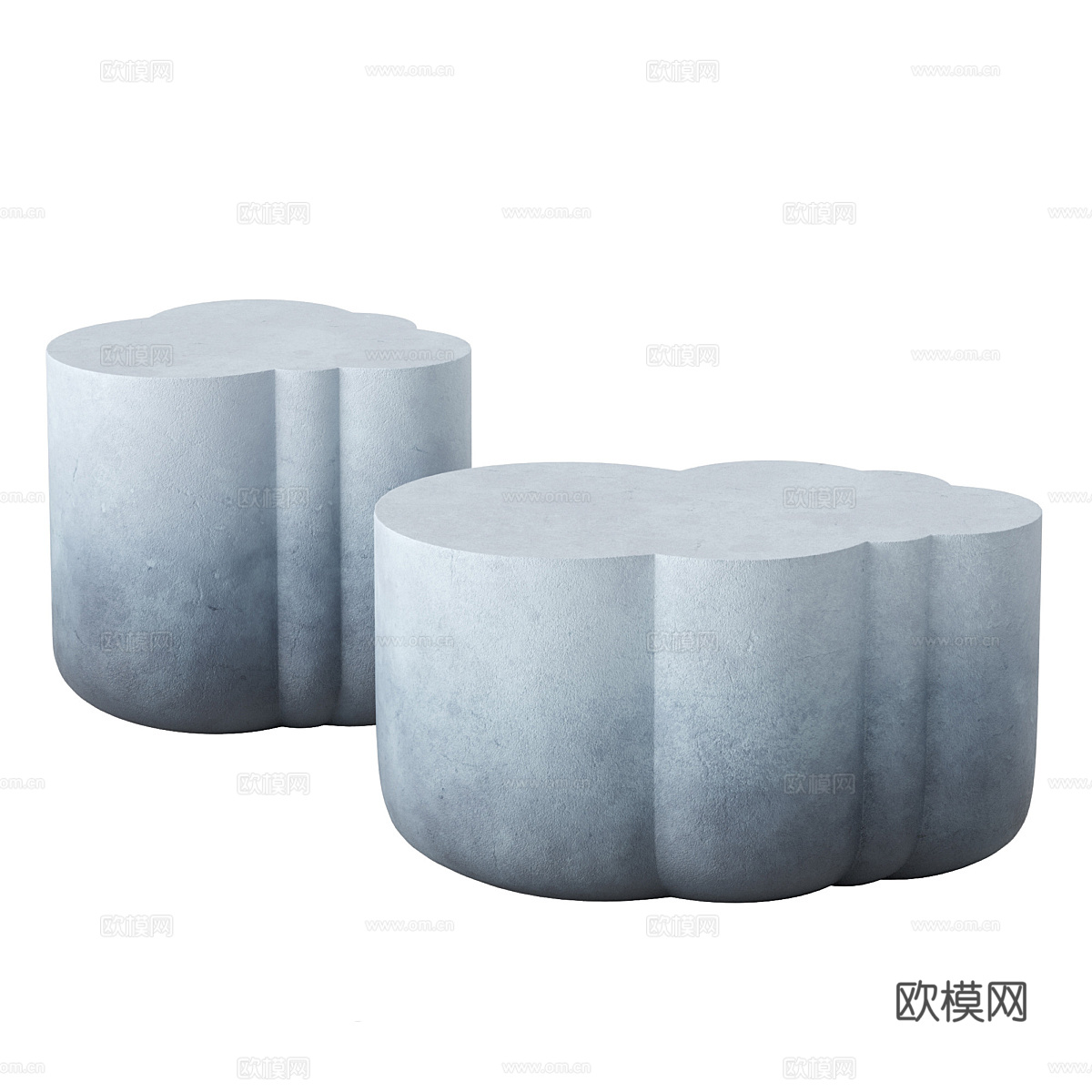 现代意式亚克力异形茶几3d模型
