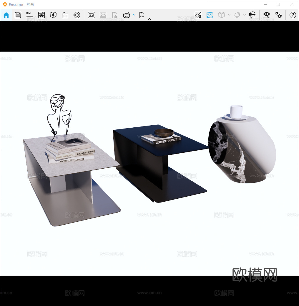 边几 角几 石材边几 大理石边几 金属边几su模型