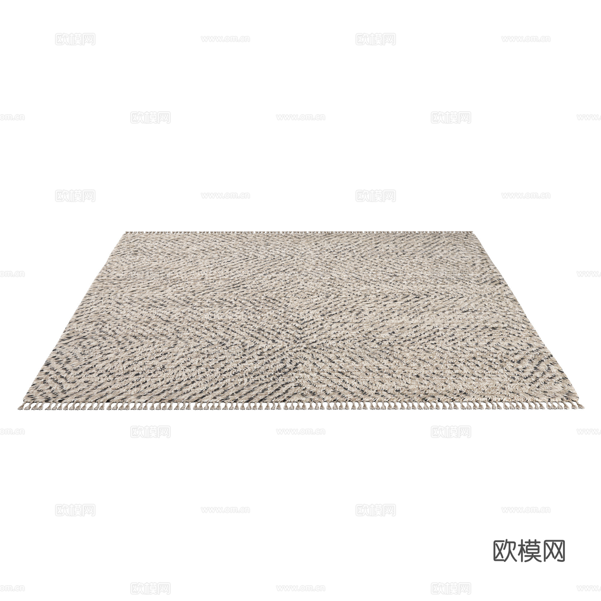 现代北欧布艺地毯3d模型