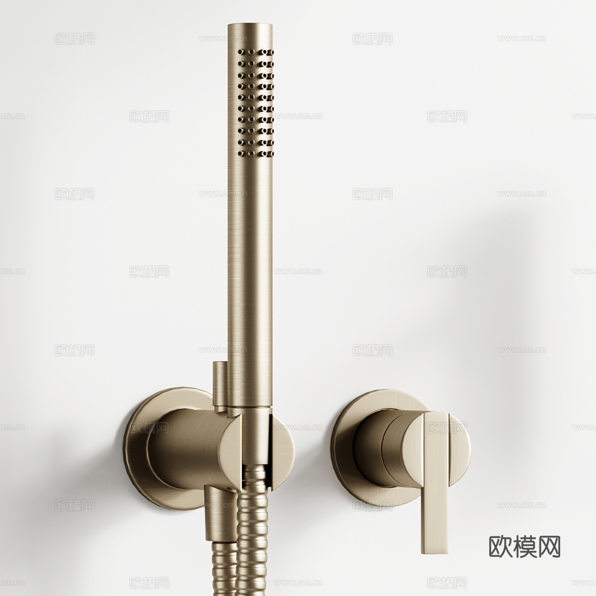 现代意式轻奢淋浴花洒 水龙头3d模型