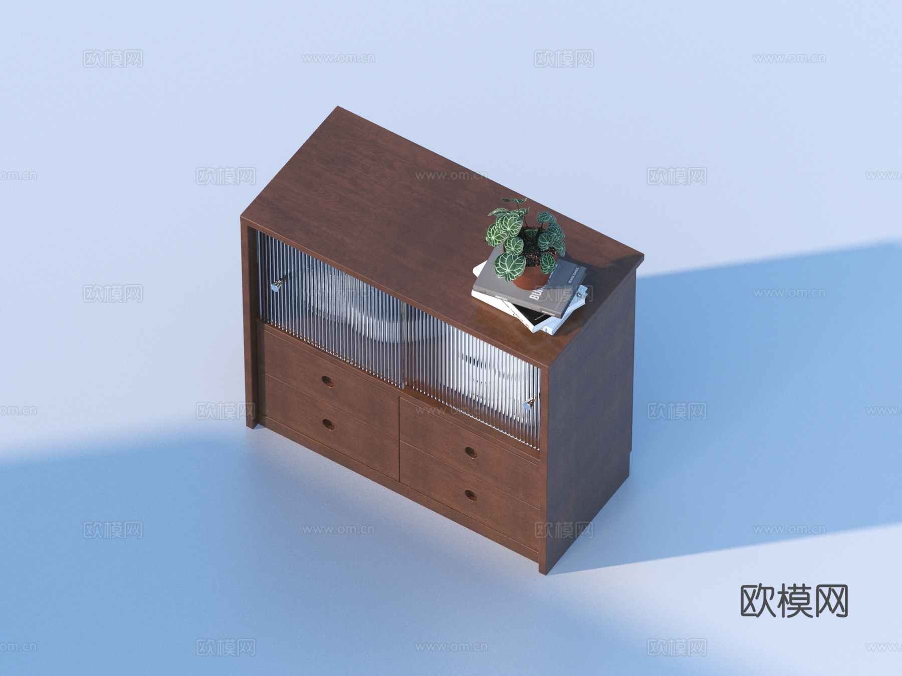 衣柜 老式书柜3d模型