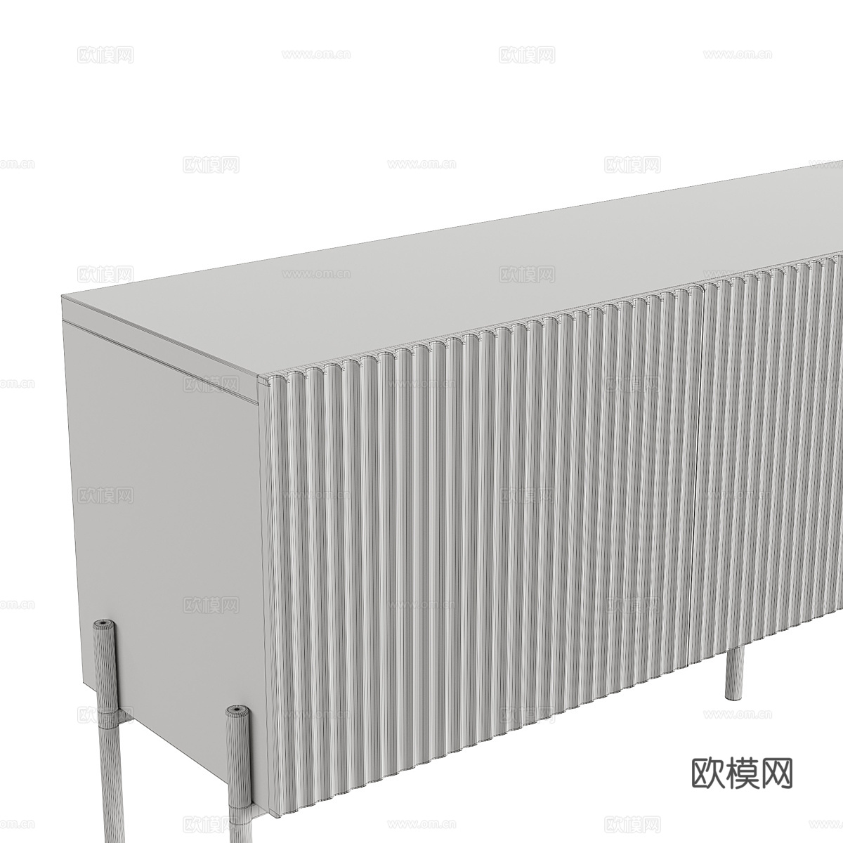 现代意式极简电视柜3d模型