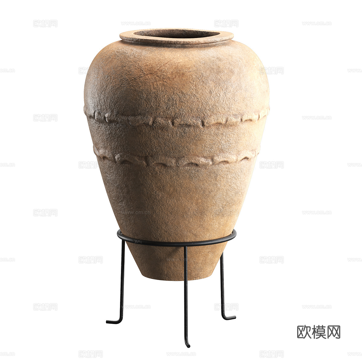 新中式侘寂陶罐 花瓶3d模型