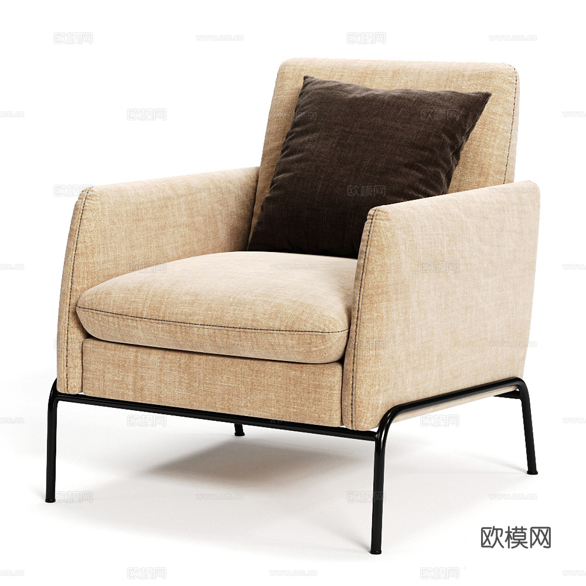 哥伦比尼 Casa ASSOLO 扶手椅3d模型
