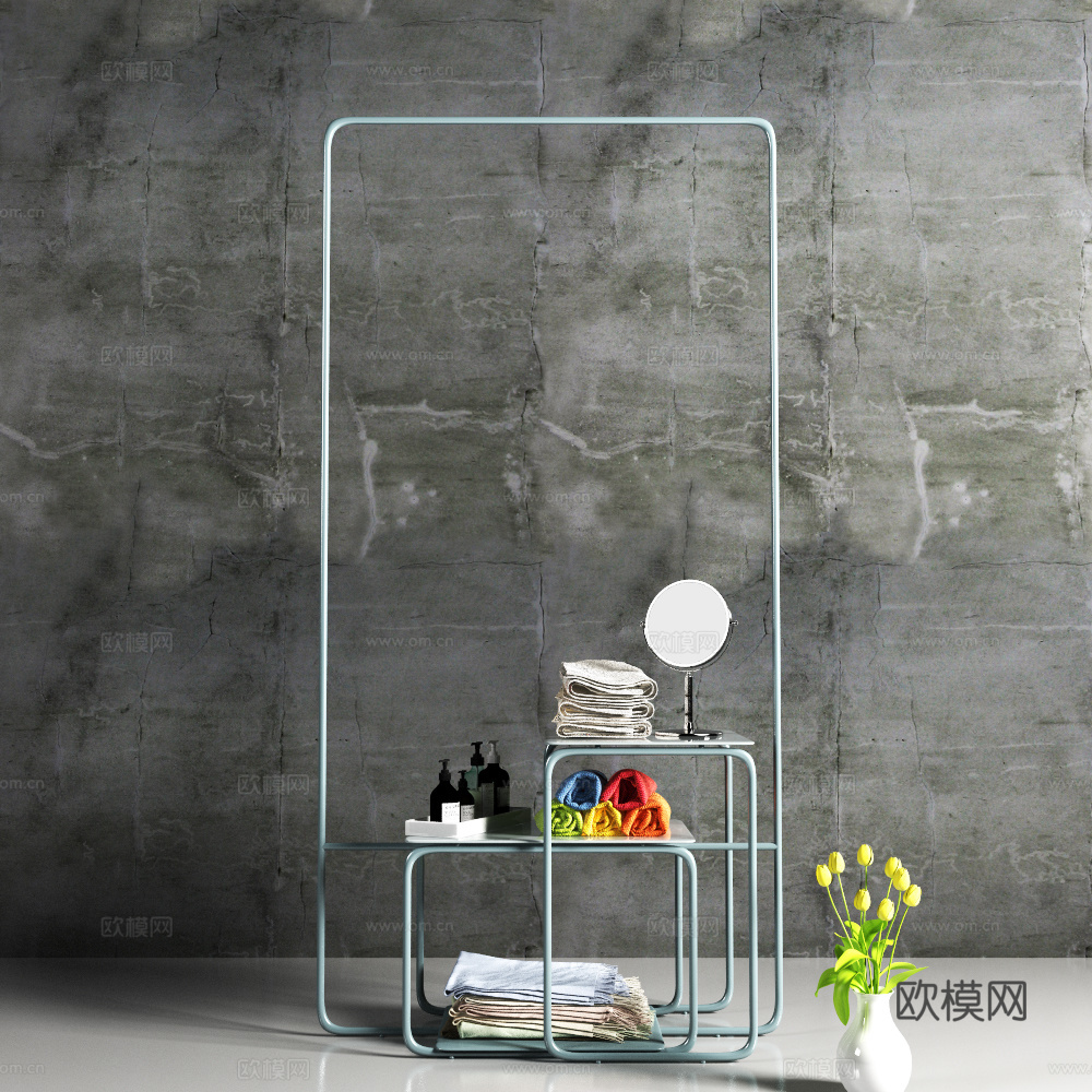 现代衣架 服饰3d模型