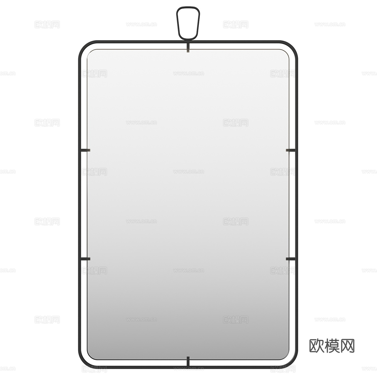 新中式轻奢装饰镜子3d模型
