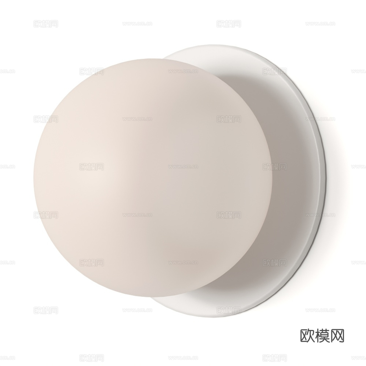 现代意式极简球形壁灯3d模型