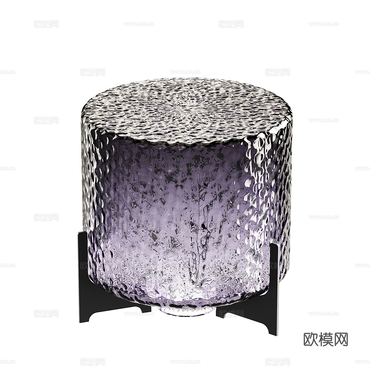 现代意式亚克力边几 玻璃边几 圆边几3d模型